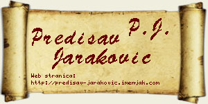 Predisav Jaraković vizit kartica